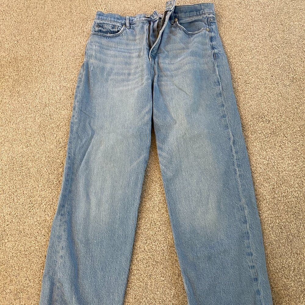 LOFT High Rise Straight Jeans In Classic Mid Wash, Size 29 Regular